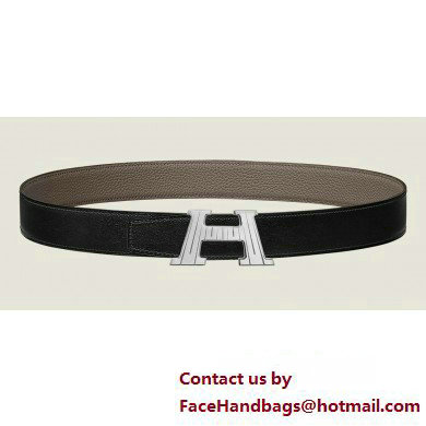 Hermes H Take Off belt buckle & Reversible leather strap 32 mm 04 2023